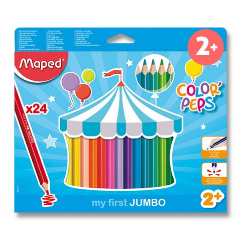 Pastelky Maped Jumbo  24barev Color´ Peps